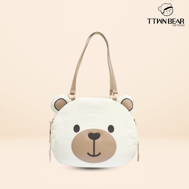 TTWN Bear Nylon Padded Tote (Large)