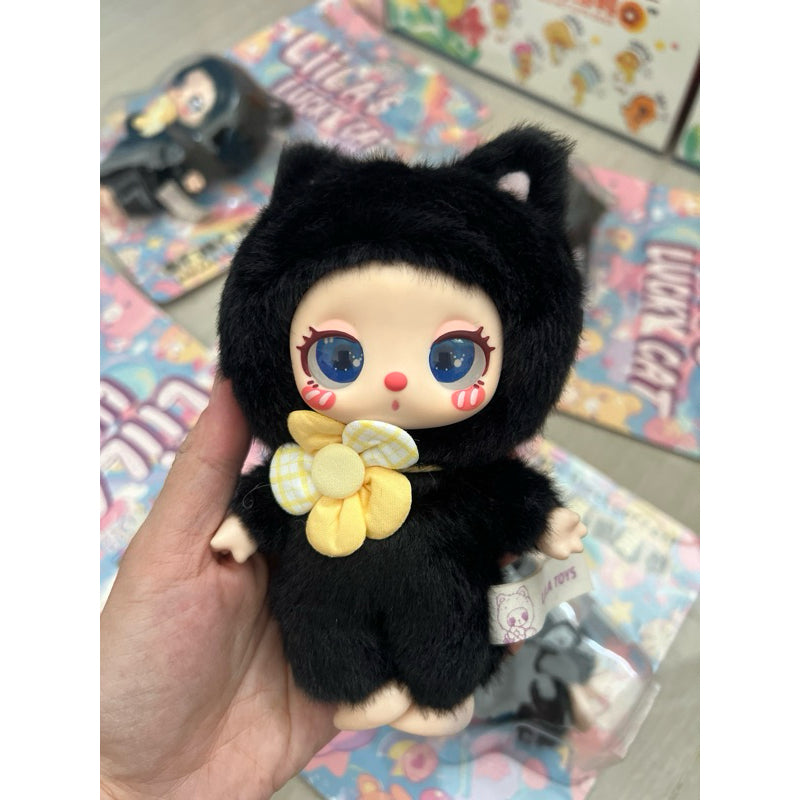 Liila's Lucky Cat Plush Pendant - Midnight Blackcurrant